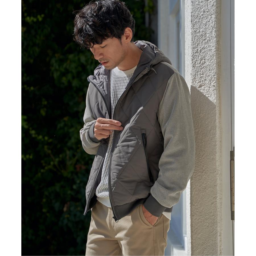 ikka（イッカ） 【芸能人着用】sorona(R)ブロックスコンビパーカー