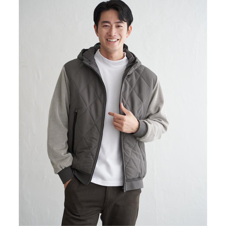 ikka（イッカ） 【芸能人着用】sorona(R)ブロックスコンビパーカー