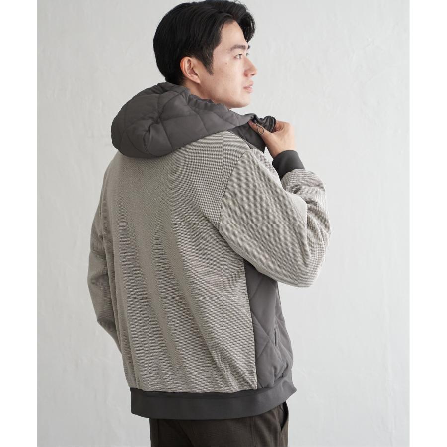 ikka（イッカ） 【芸能人着用】sorona(R)ブロックスコンビパーカー