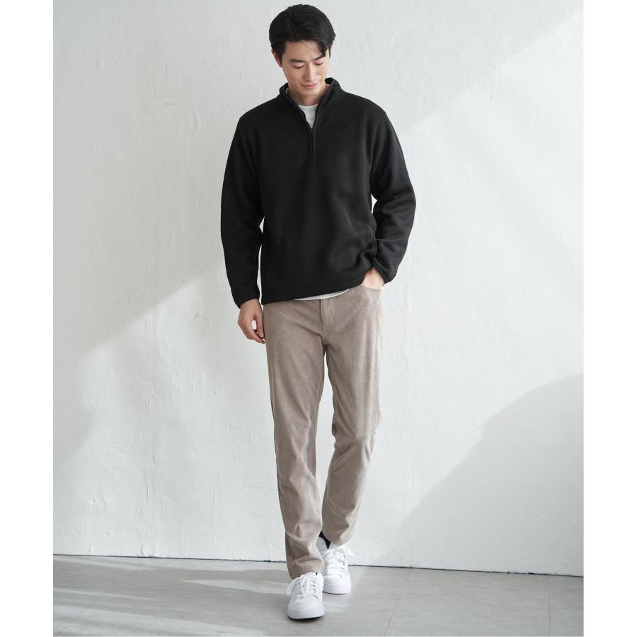 ikka（イッカ） ツイルジャカード裏起毛ハーフジッププルオーバー