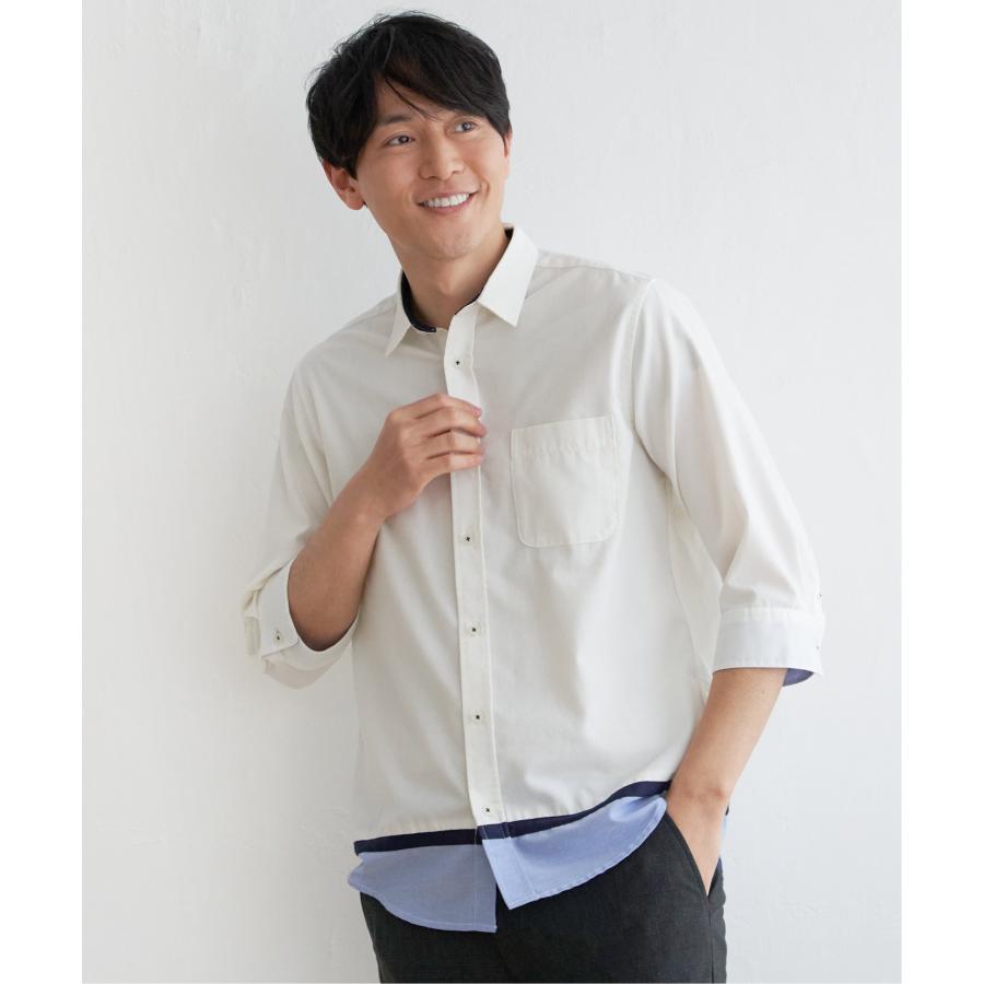 7分袖オックス裾切り替えシャツ｜cox-online｜18