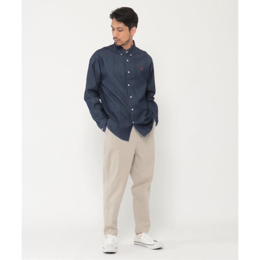 動きやすい　定番王道テーパード ドライダブルクロス フロントタックテーパードパンツ