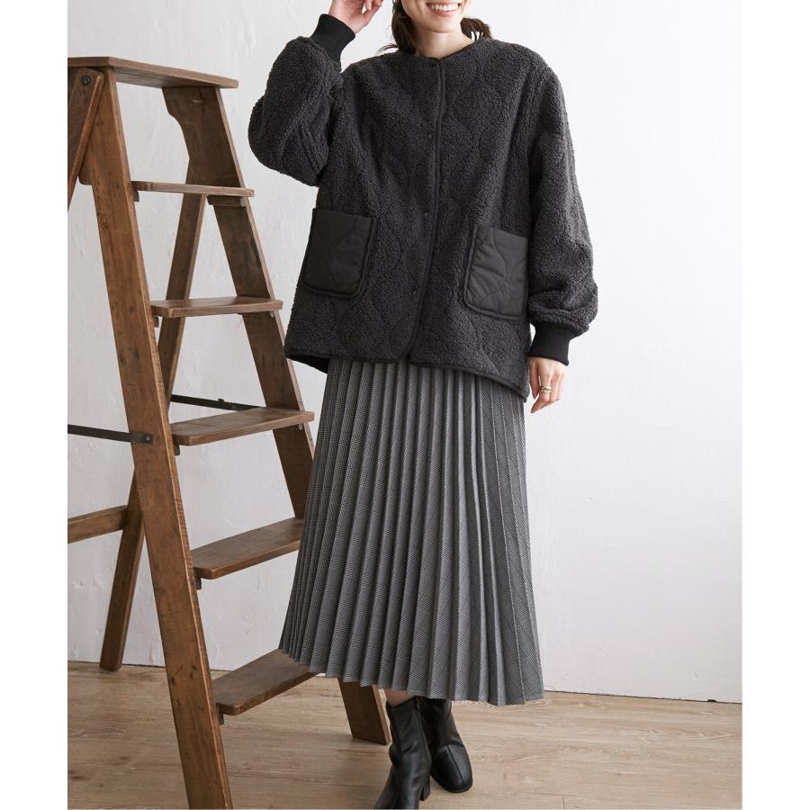 ikka（イッカ） 【雑誌InRed11月号掲載】2WAYボアキルトブルゾン【撥水