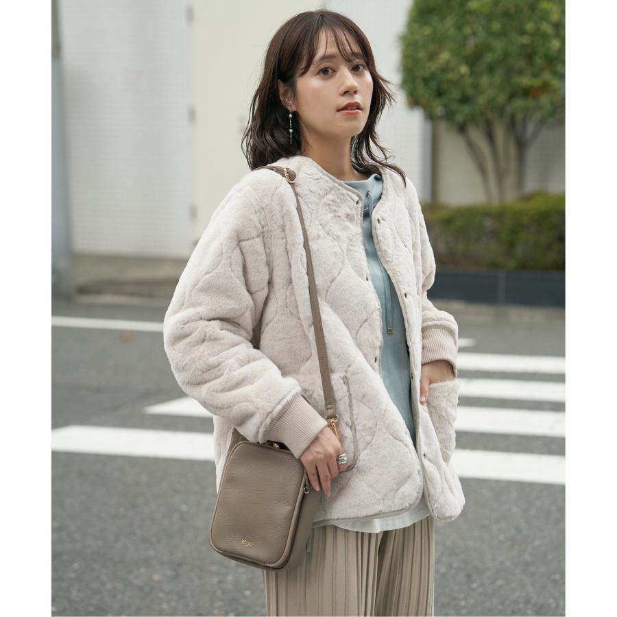 伊太利屋　ファー　キルティングジャケット　ブルゾン 伊太利屋 - イタリヤ 伊太利屋 美品 キルティングジャケット ブルゾン