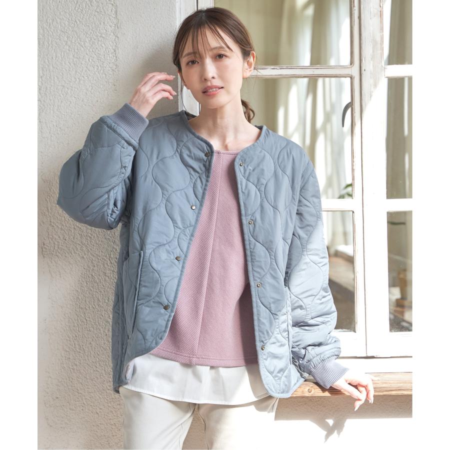 伊太利屋　ファー　キルティングジャケット　ブルゾン 伊太利屋 - イタリヤ 伊太利屋 美品 キルティングジャケット ブルゾン