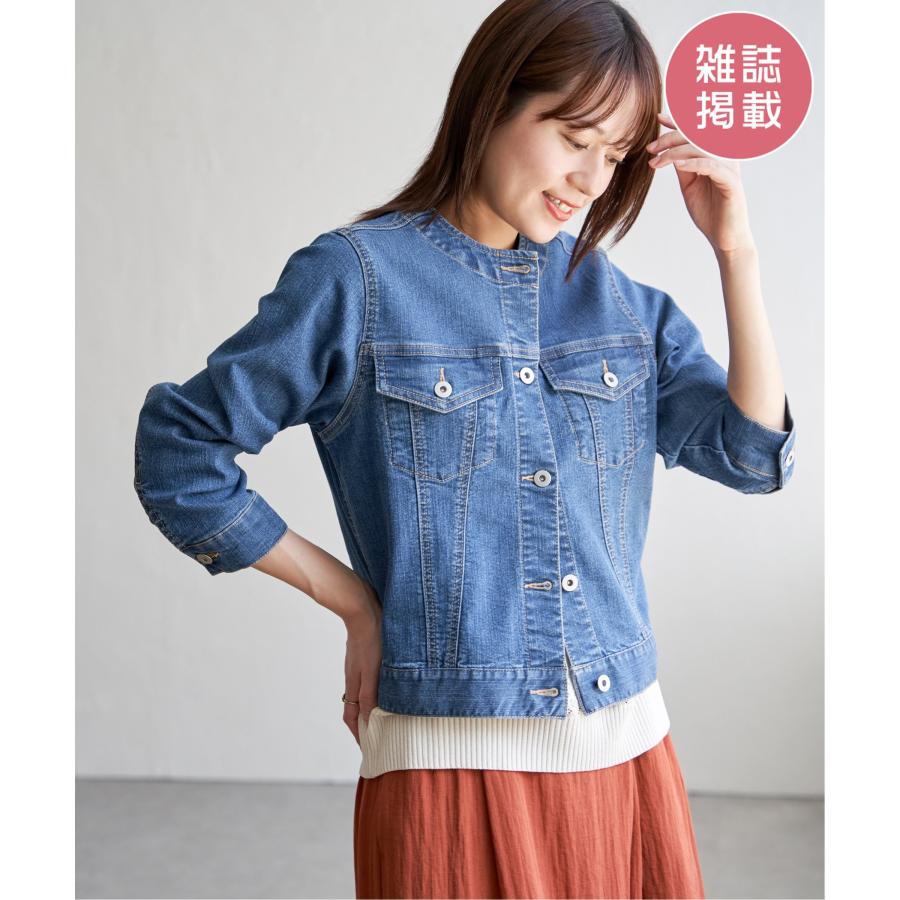 ikka（イッカ） 【雑誌InRed4月号掲載】ストレッチノーカラーGジャン