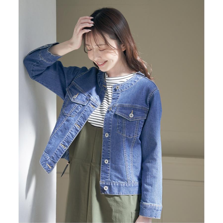 ikka（イッカ） 【雑誌InRed4月号掲載】ストレッチノーカラーGジャン