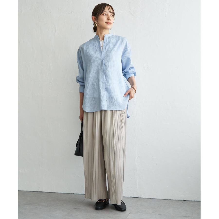 ikka（イッカ） 【接触冷感】リネンバンドカラーシャツ【親子コーデ