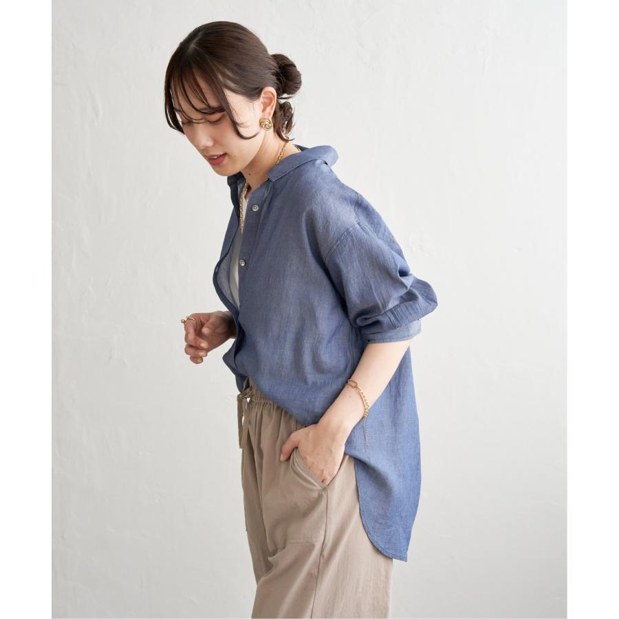ikka（イッカ） シアーデニム7分袖シャツ : COX-ONLINE SHOP ヤフー店