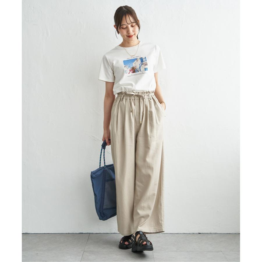 ikka（イッカ） 麻混ベルト付きイージーパンツ : COX-ONLINE SHOP