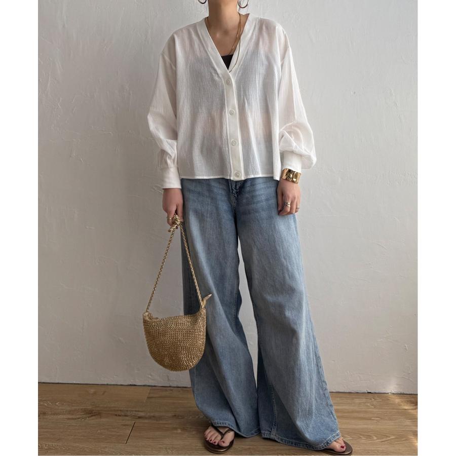 【クリーム】シアーシャツカーディガン LBC（エルビーシー） シアーシャツカーディガン : COX-ONLINE SHOP