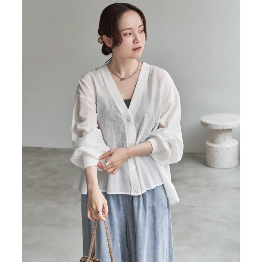 LBC（エルビーシー） 【人気商品！再入荷】シアーシャツカーディガン