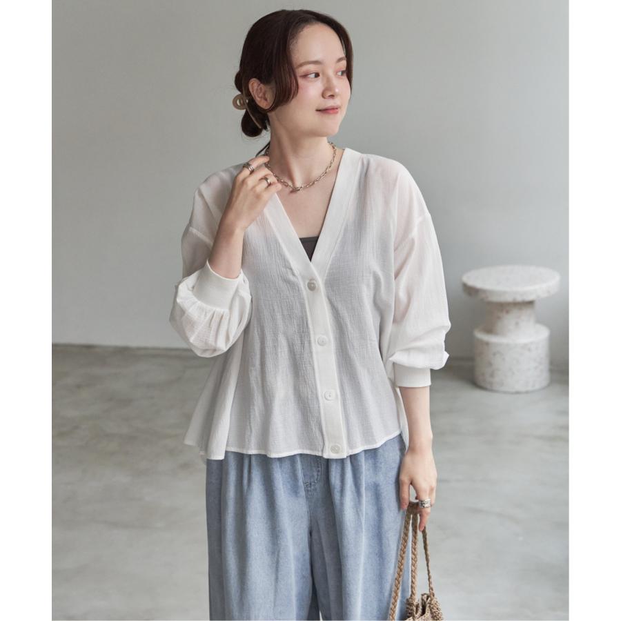 LBC（エルビーシー） 【人気商品！再入荷】シアーシャツカーディガン