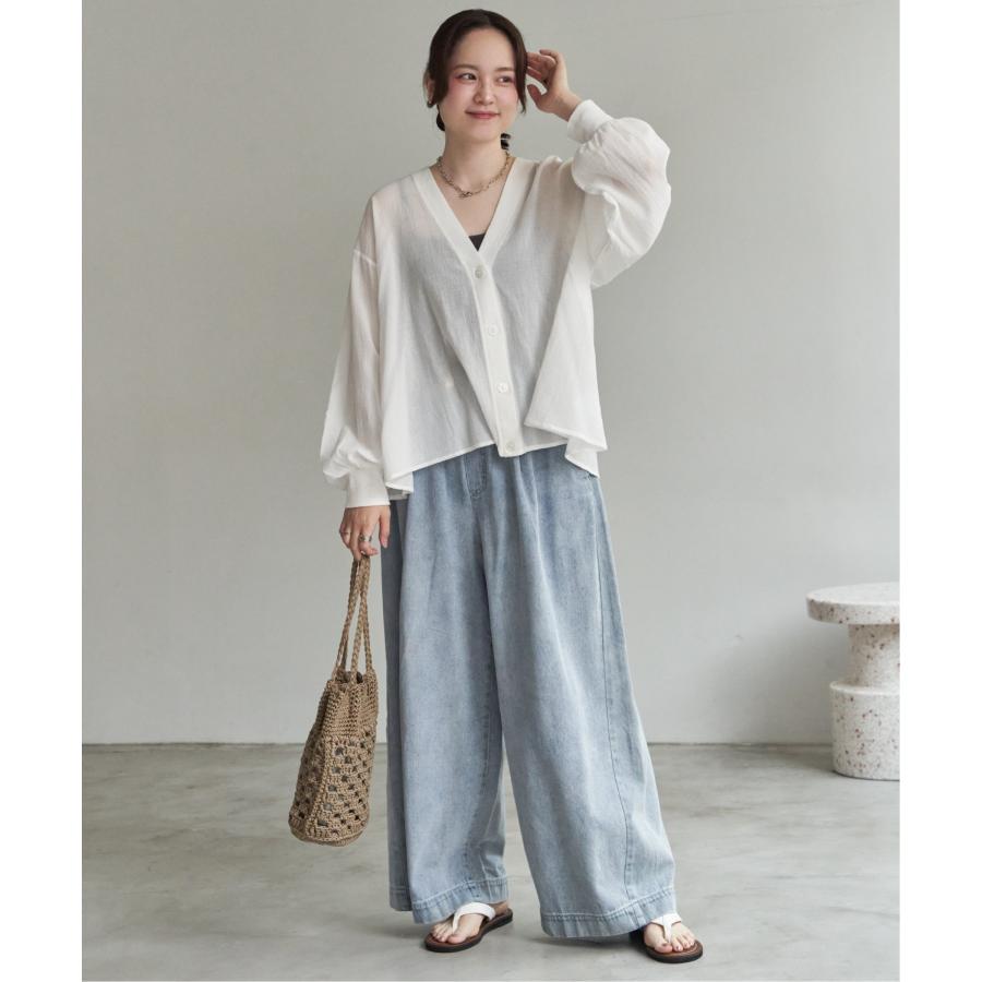 LBC（エルビーシー） 【人気商品！再入荷】シアーシャツカーディガン