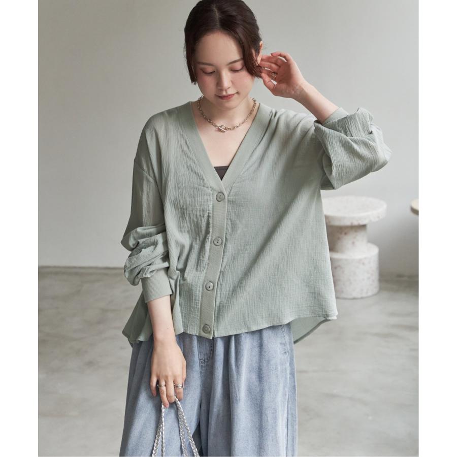 LBC（エルビーシー） 【人気商品！再入荷】シアーシャツカーディガン