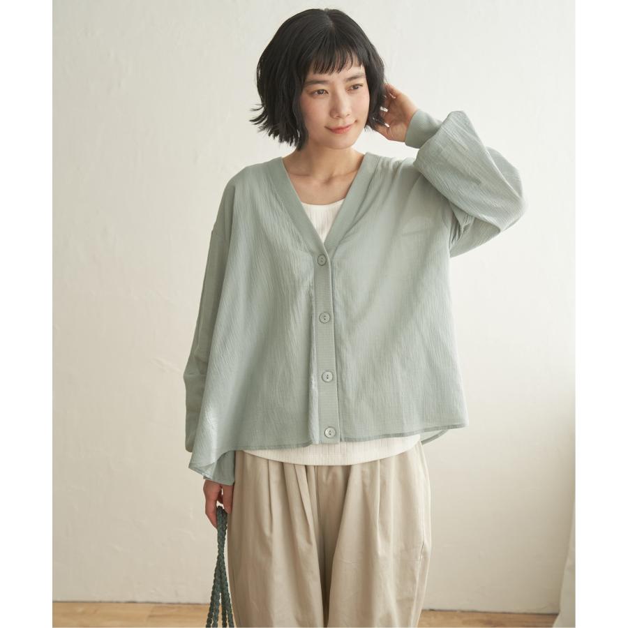 【クリーム】シアーシャツカーディガン LBC（エルビーシー） シアーシャツカーディガン : COX-ONLINE SHOP