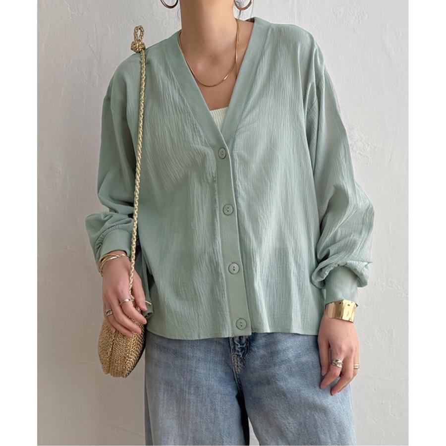 LBC（エルビーシー） 【人気商品！再入荷】シアーシャツカーディガン