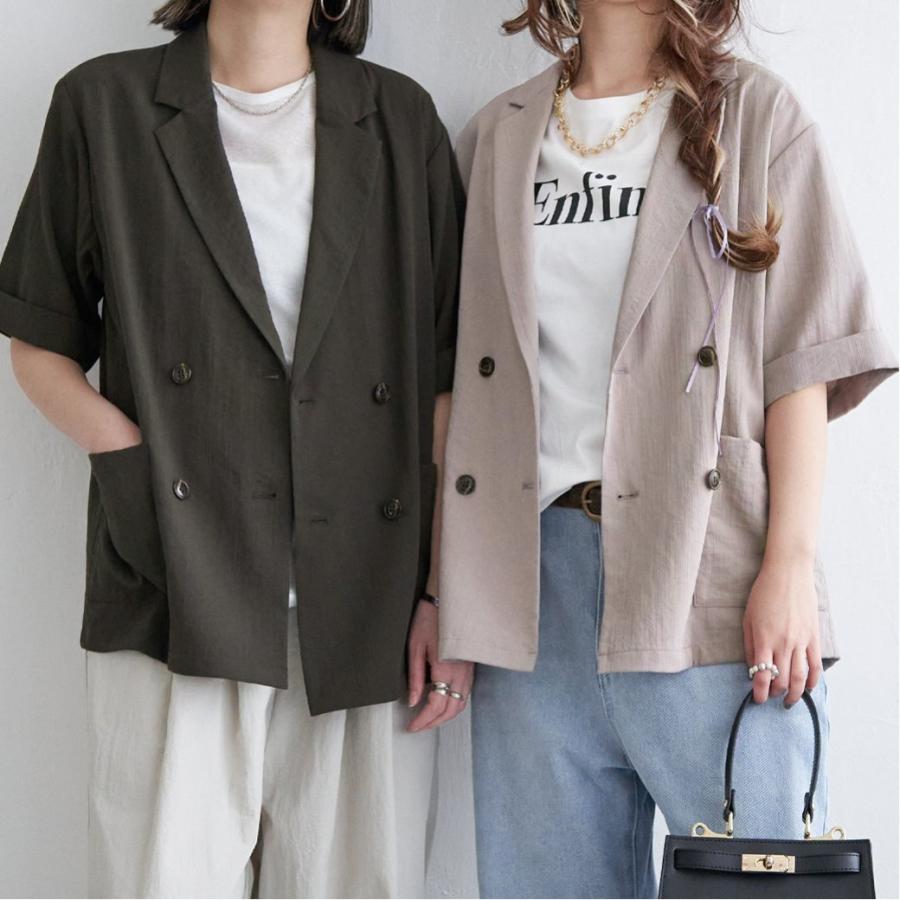リネンライクハーフスリーブジャケット : COX-ONLINE SHOP ヤフー店