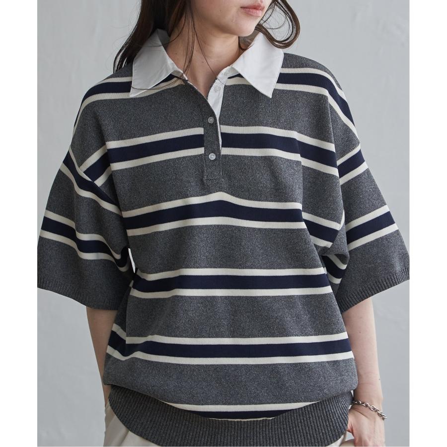 VENCE EXCHANGE シャツ襟 半袖ポロニット : COX-ONLINE SHOP ヤフー店