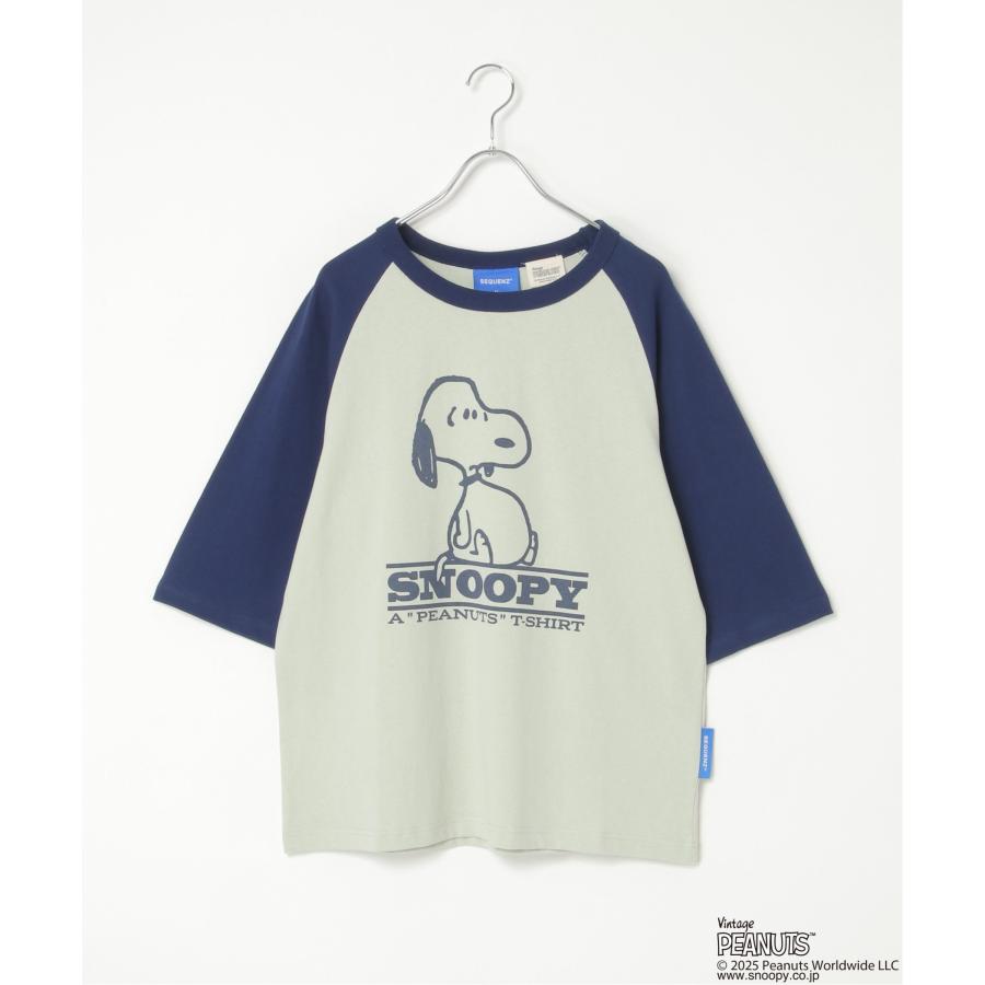 PEANUTS ピーナッツ SNOOPY スヌーピー TP ビンテージラグランTシャツ