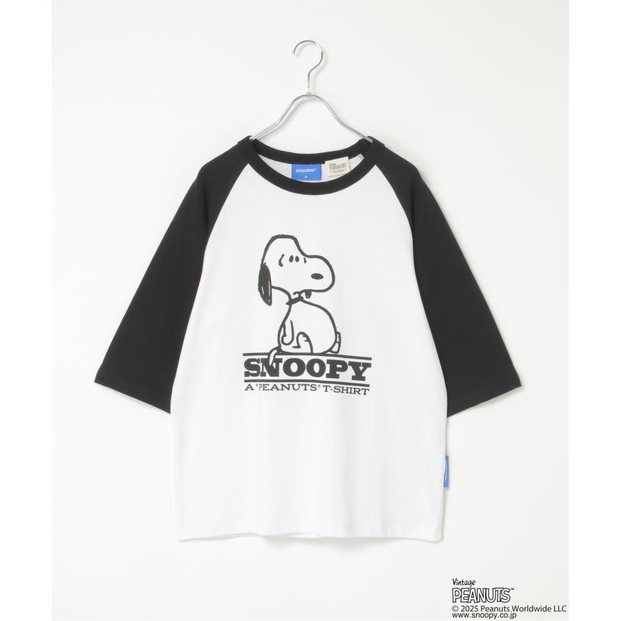 PEANUTS ピーナッツ SNOOPY スヌーピー TP ビンテージラグランTシャツ