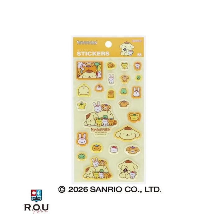 サンリオキャラクターズ ポムポムプリン ぷっくりシール SC チーム