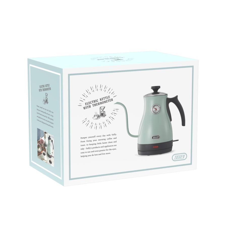 Toffy トフィー 温度付き電気ケトル 電気ケトル 細口 軽量 セーフ