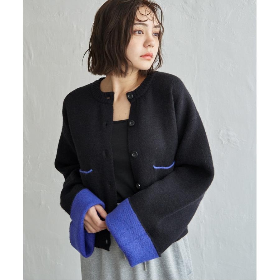 notch. アルパカタッチバイカラーカーディガン : COX-ONLINE SHOP