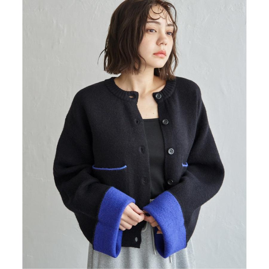 〈新品未使用〉Emotionally Unavailable カーディガン EMOTIONALLY UNAVAILABLE＞NOW ON REC CARDIGAN / NAVY | MAKES ONLINE