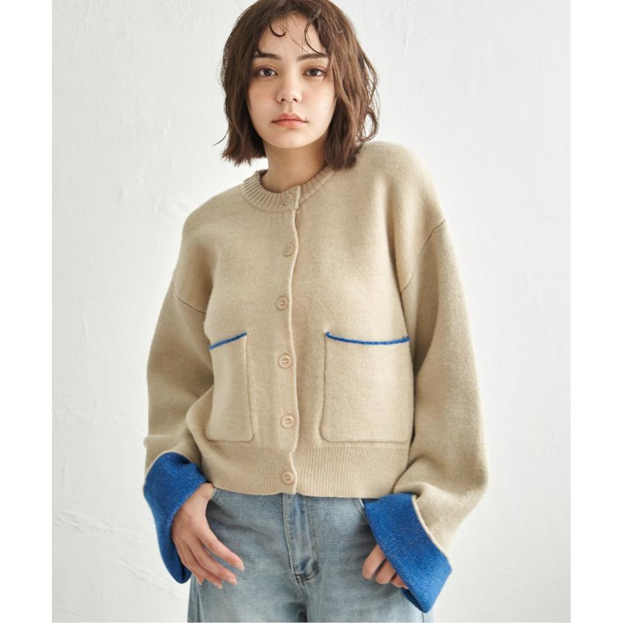 notch. アルパカタッチバイカラーカーディガン : COX-ONLINE SHOP