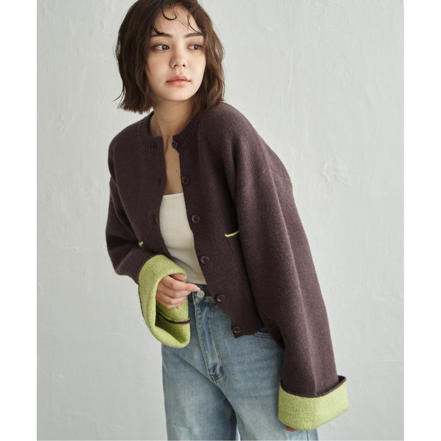 notch. アルパカタッチバイカラーカーディガン : COX-ONLINE SHOP