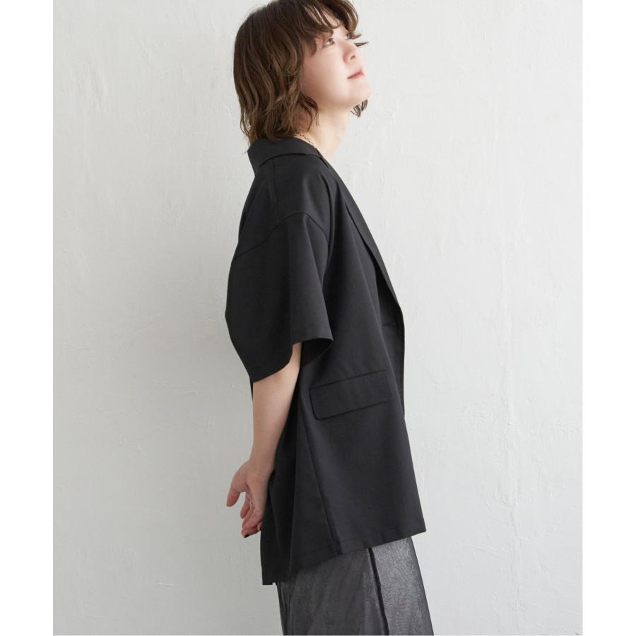 ハーフスリーブジャケット ブラック レイヤードハーフスリーブジャケット(FREE BLACK): : ウィメンズ