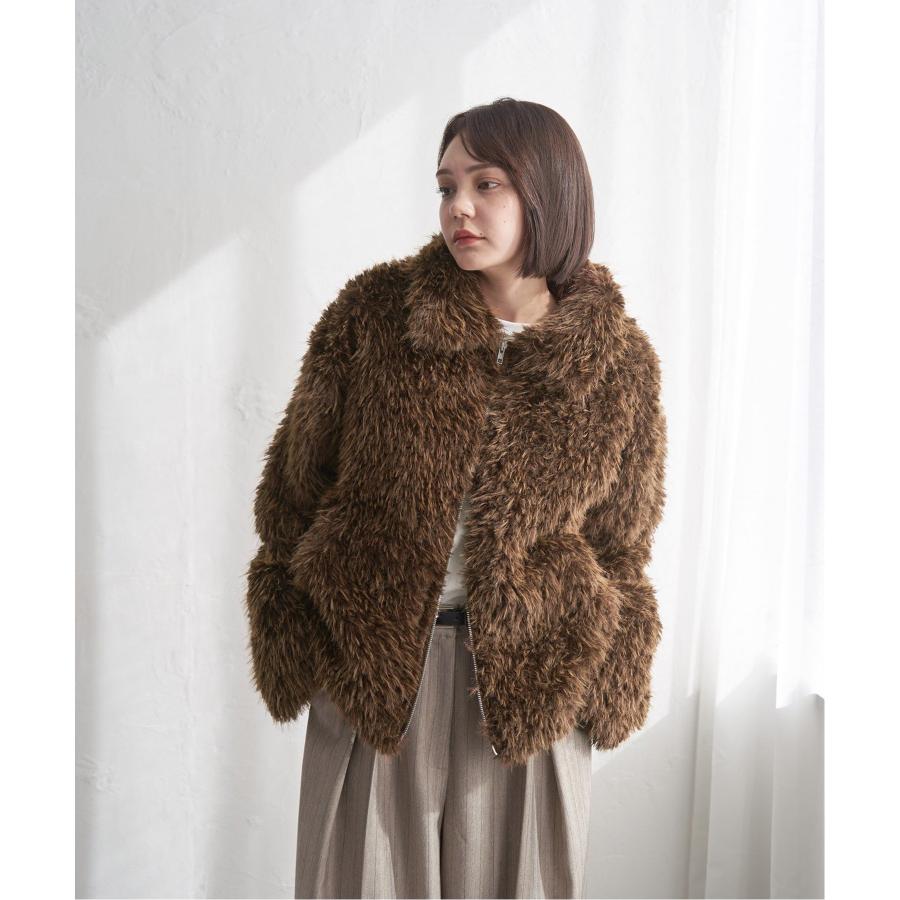 notch. フェイクファーショートジャケット : COX-ONLINE SHOP ヤフー店
