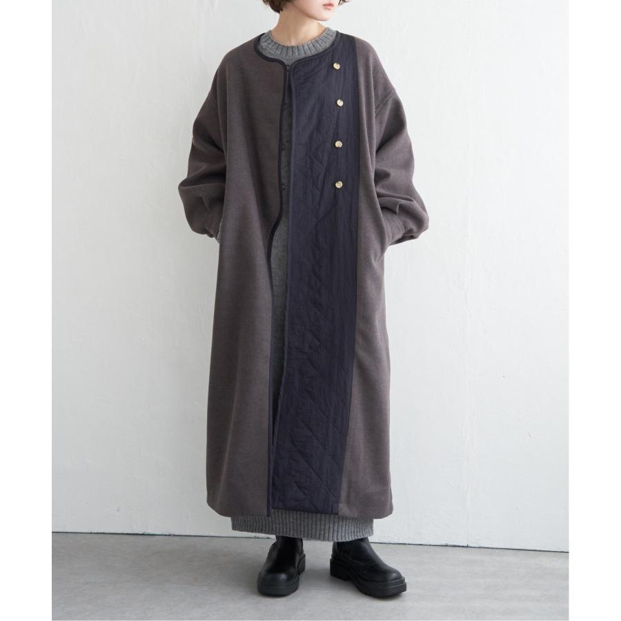 notch. ［高身長さんサイズ有］アシメキルティング配色コート : COX