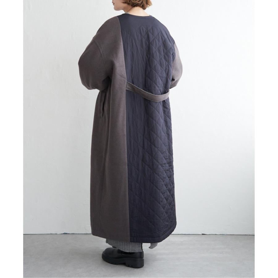 notch. ［高身長さんサイズ有］アシメキルティング配色コート : COX