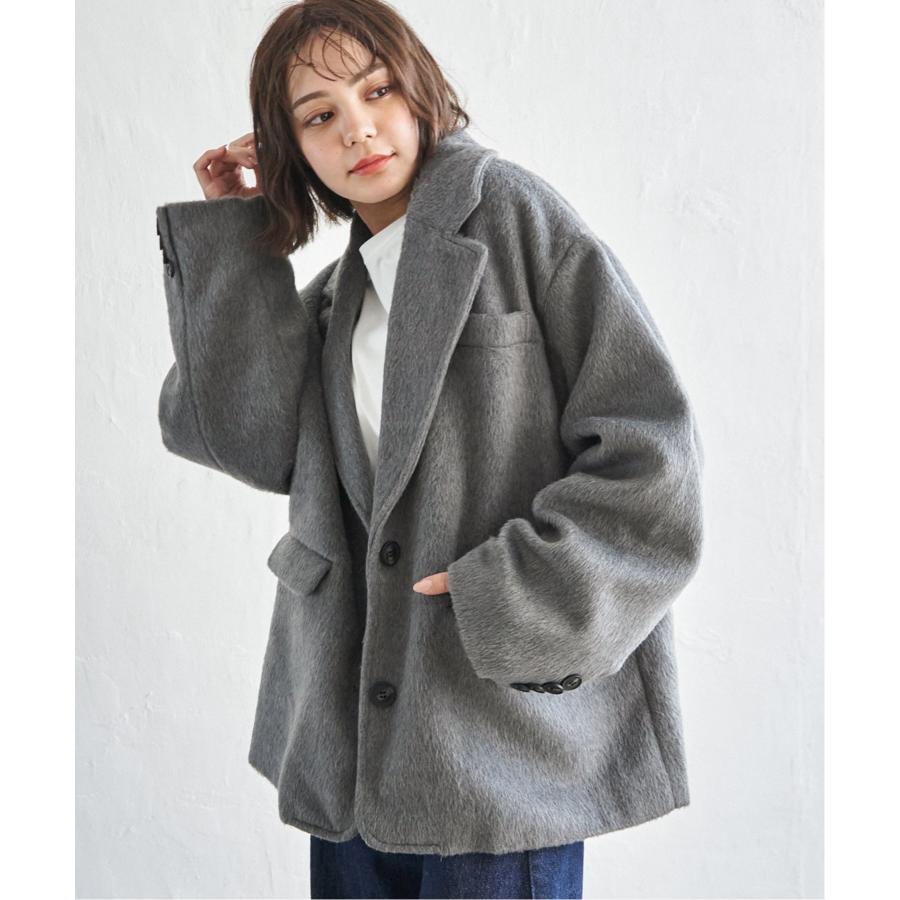 notch. シャギービッグテーラージャケット/brown notch. 【 notch.by yui 】 シャギービッグテーラージャケット : COX