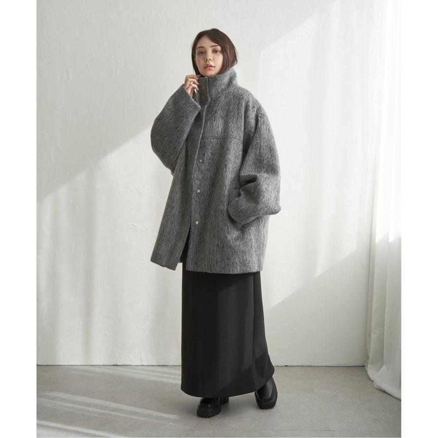 notch. 【 notch. by yui 】シャギースタンドカラーコート : COX