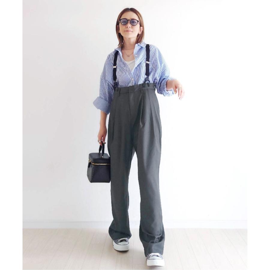notch.by yui 】サスペンダー付きハイウエストパンツ S/S notch.by yui 】サスペンダー付きハイウエストパンツ S/S