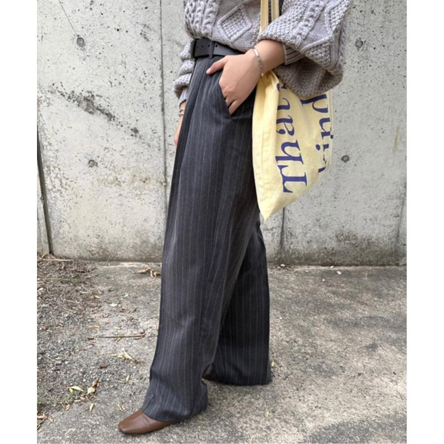 Ch. chapter ストライプ クロップド ボンテージ トラウザー notch. 【 notch. by KASUMI 】 ストライプトラウザーパンツ : COX