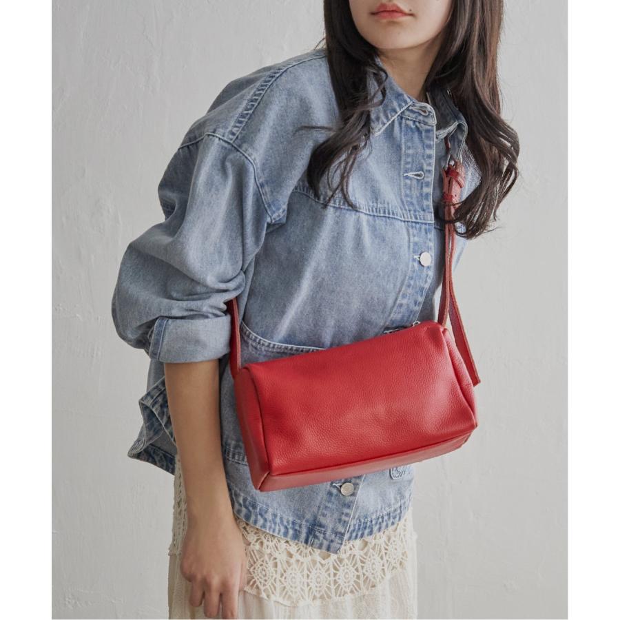 【sweet web掲載】COOCO シュリンクレザースクエアショルダーバッグ