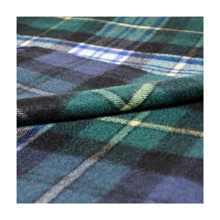 カシミヤ100% 大判ストール ネイビー グリーン チェック 内モンゴル産