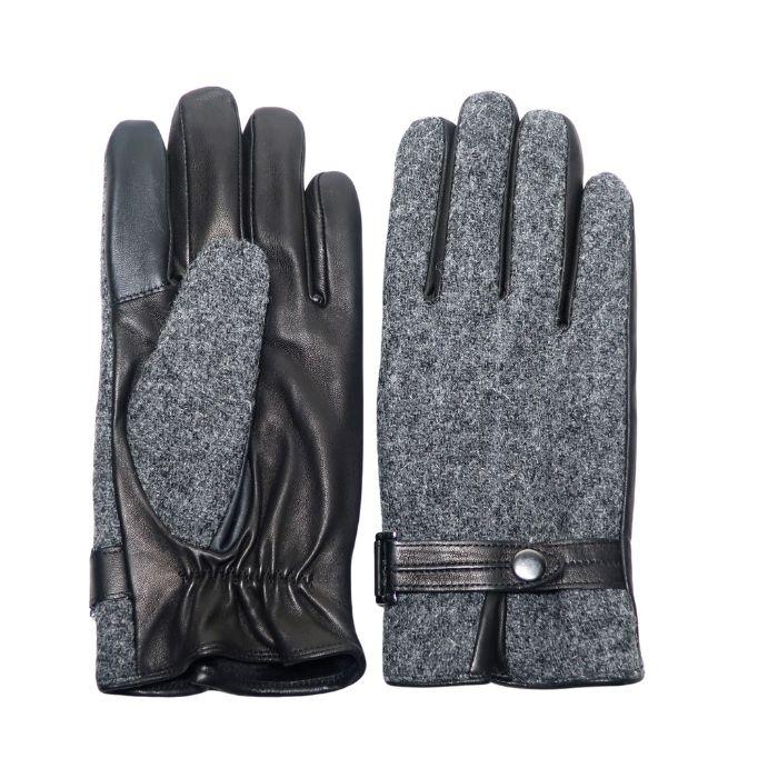 HARRIS TWEED（ハリスツイード） 手袋 メンズ グレー 無地 日本製
