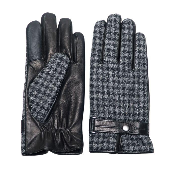 HARRIS TWEED（ハリスツイード） 手袋 メンズ グレー ハウンドトゥース