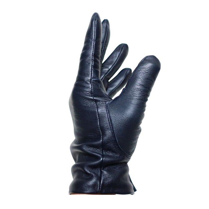 羊革 手袋 メンズ レザー ネイビー 紺 スマホ対応 タッチパネル レザー