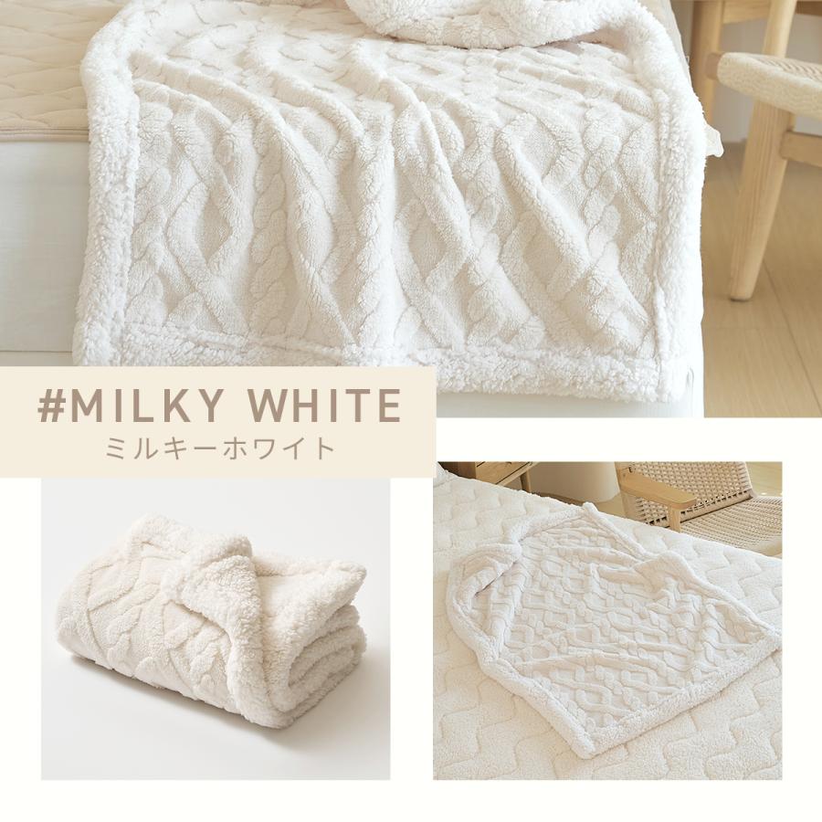 新品　ホワイトカシミアのひざ掛け　暖かい　肌触り優しい　70×100cm COYOLI ひざ掛け ブランケット 70×100 ケーブルボア ベビー ひざかけ