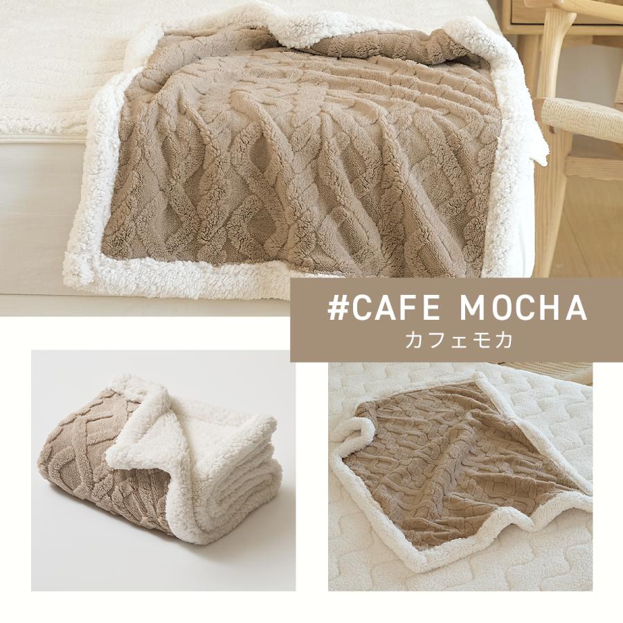 ホワイトブランケット送料無料 COYOLI ひざ掛け ブランケット 70×100 ケーブルボア ベビー ひざかけ