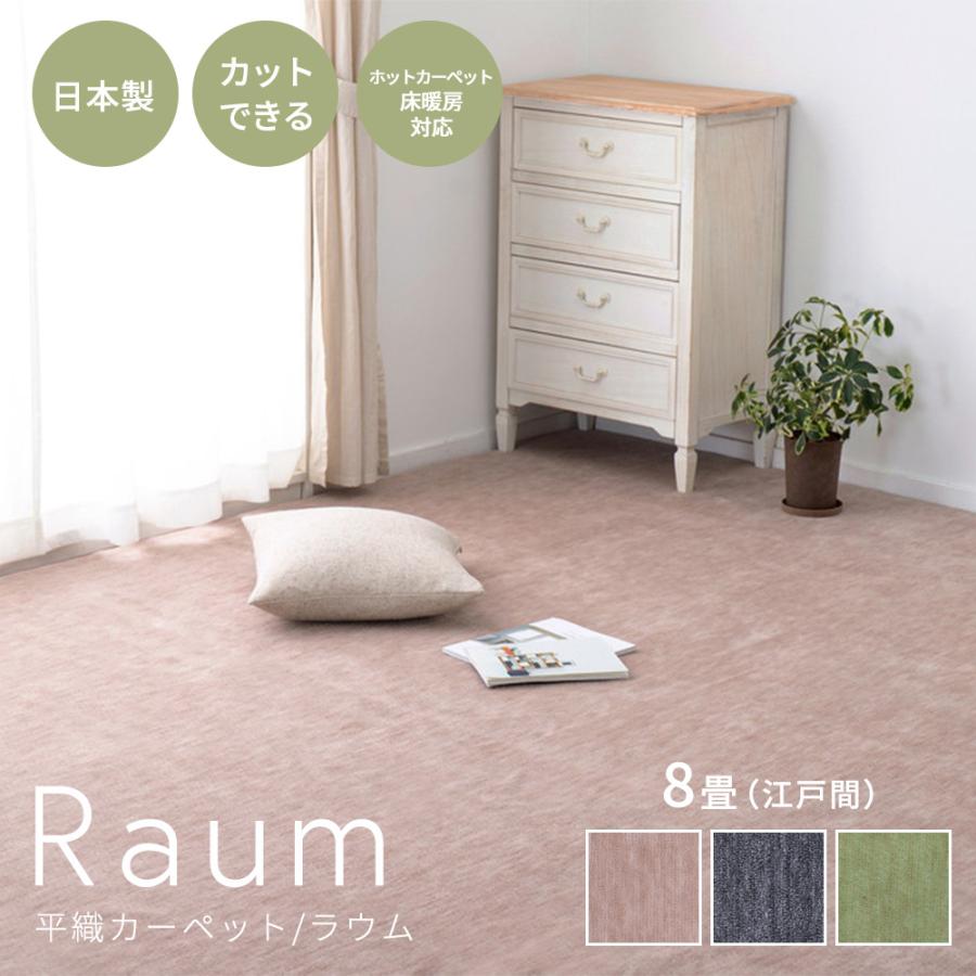 COYOLI 【メーカー直送品】 平織カーペット ラウム 江戸間8帖 約352 