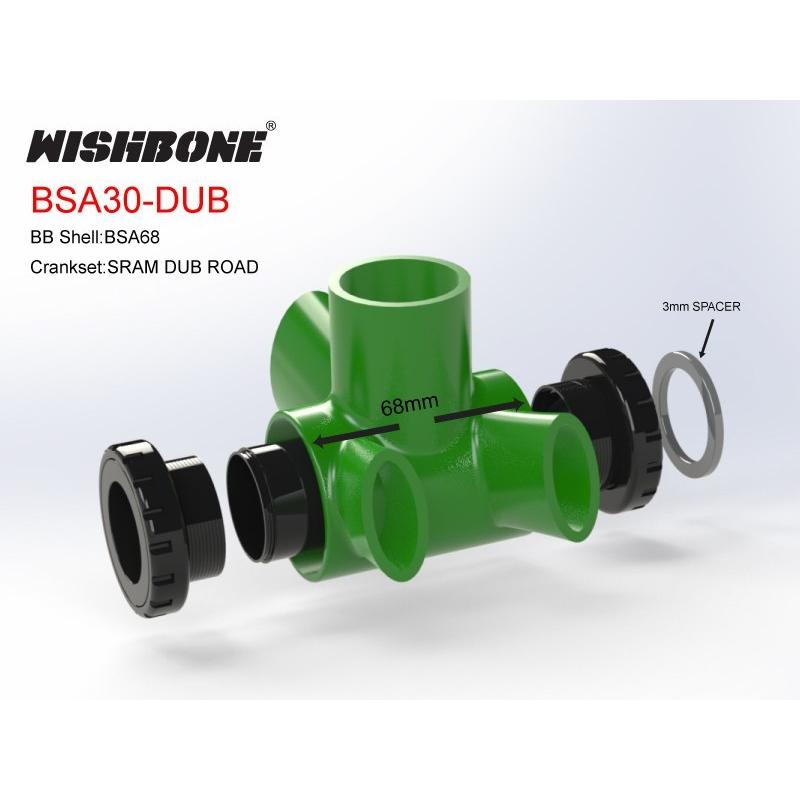 WISHBONE BSA30 dubセラミック ボトムブラケット WISHBONE ウィッシュボーン BSA30-DUB ボトムブラケット ロードバイク