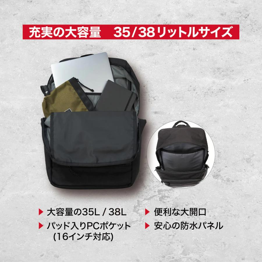 CHROME COHESIVE 35 BACKPACK BLACK NYLON JP186BK2R クローム コヒーシブ バックパック ブラックナイロン バッグ｜cozybicycle｜13