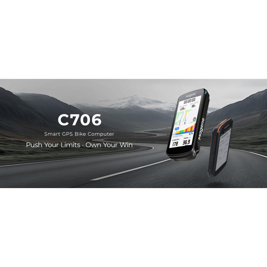 Magene マージーン C706 スマートGPSバイクコンピュータ cycle